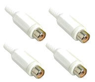 Wtyk Cinch damski biały - 10 sztuk za 4 złote