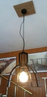 Niemiecka lampa wisząca 160 cm brąz 100W średnica 48 cm
