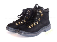 GÓRSKIE TRAPERY TREKKINGI BLACK SPORT SKÓRA 37