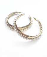 KOLCZYKI FASHION by Glitter perły koła vintage