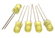 Dioda LED 5mm 20mcd żółta dyfuzyjna - 50 sztuk