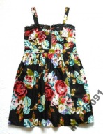 BE BEAU SUKIENKA KWIATY ZIP L 40