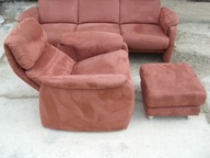ZESTAW /RELAX / SOFA 3 + FOTEL + PUF / W.SCHILLING