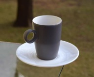 Szara FILIŻANKA - niemiecka porcelana ANNABURG