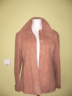 KURTKA camel SKORA KOZIA ZAMSZ 100% MIECIUTKA 40 42