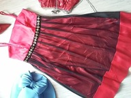 *G & G* SUKIENKA LETNIA CZERWONA Z CEKINAMI_38