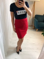body granatowe tshirt bluzka kiss krotki rekaw uni