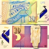 ~ Macedonia 10 Denarów P-25a POLIMER 2018 UNC