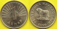 MACEDONIA 1 DINAR 2006 r. owczarek kraski