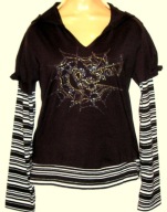 Bluzka KAPTUR z pajęczyną BROKAT BBG r. XL/XXL