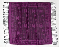 Piękny wielki fioletowy SZAL 69 x 170 cm