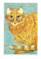 Pocztówka - Rudy kot i przeogromne kocie oczy