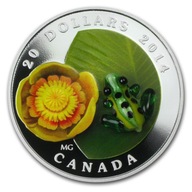 Kanada 2014 $ 20 Murano Glass Lily with Frog 1 oz.