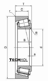 32205 КОНИЧЕСКИЙ ПОДШИПНИК 25x52x19,25 мм 32205 TCT