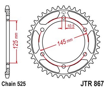 Комплект привода Yamaha TDM 850 1996-1998 гг. POWER+