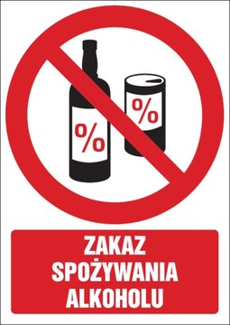 Zakaz spożywania alkoholu