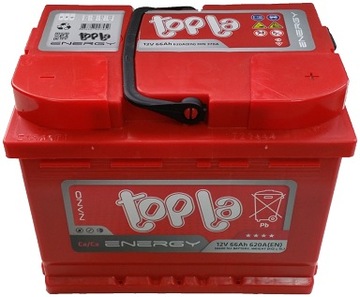 Аккумулятор 66Ач/620А P+ TOPLA ENERGY 242x175x190