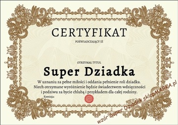 Super Dziadek - Prezent - DZIEŃ dla DZIADKA nr 50