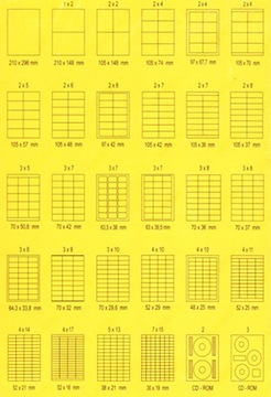 Этикетки самоклеящиеся 97х42,4 мм, А4, 1400 шт.