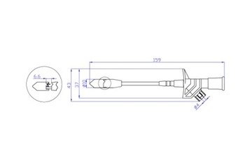 CHWYTAK Z IGŁĄ GNIAZDO 4mm CH168-BK 10A CAT 1000V