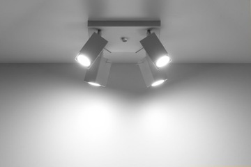 LAMPA SUFITOWA PLAFON LED SQUARE 4 PUNKTOWY BIAŁY DO KUCHNI JADALNI SALONU