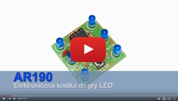 AR190/B Elektroniczna kostka do gry nieb. LED kit