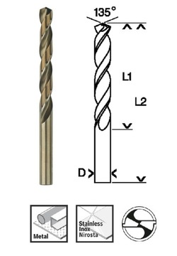 BOSCH WIERTŁO DO METALU HSS-Co Kobaltowe 9,0