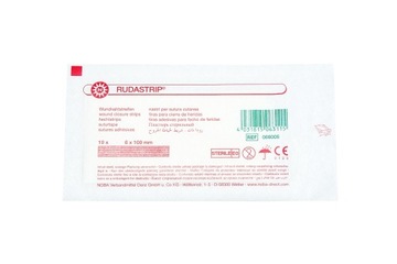 RUDASTRIP Nobamed Полоски для закрытия ран 6 х 100 мм 500 шт. - 50 блистеров.