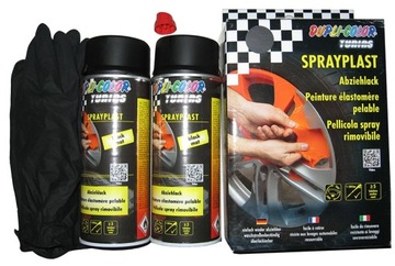 MOTIP Sprayplast ЧЕРНЫЙ глянцевый лак Резиновый спрей, жидкая фольга НАБОР x2