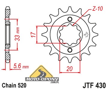 Комплект привода Kawasaki KX-F 250 04-05 S. Усиленный