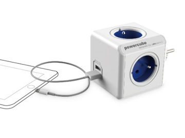 Планка Allocacoc PowerCube с 4 разъемами 2xUSB