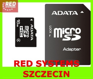 Карта microSD ADATA 16 ГБ с адаптером SD Щецин