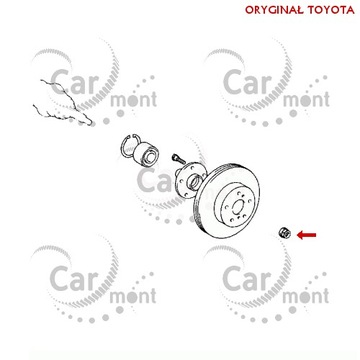 Гайка ступицы шарнира FR RAV4 A2 A3 90177-22001