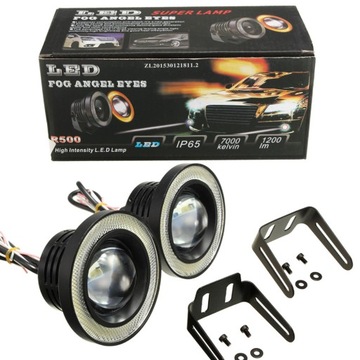 ДХО COB LED дневные ходовые огни Angel Eye 76мм