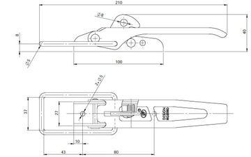 Боковой крюк прицепа ZB-01 Закрытие прицепа