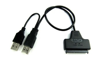 22-контактный кабель SATA к 2x USB HDD 2,5 SSD DISK 0,5 м