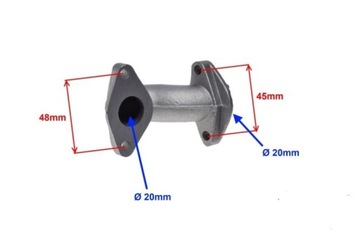 Впускной канал карбюратора Карбюратор ATV 110 1250 Cross KXD впуск 20 мм Чоппер 4 т