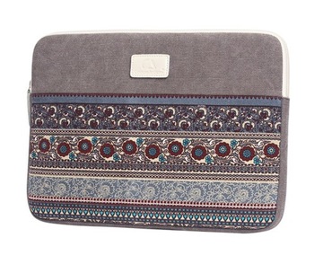 WRO etui ETNO Canvas na laptopa 15,6 czerwony orientalny motyw