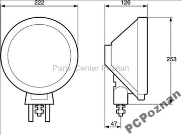 ГАЛОГЕННЫЕ ДАЛЬНИЕ КРУГЛЫЕ RALLYE 3000 FI222MM С ПАРКОВКОЙ HELLA 1F80068