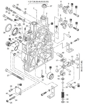 Уплотнение крышки толкателя HATZ 1B 04106501