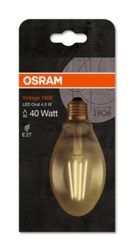 Светодиодная лампа накаливания 4.5W 40W Osram VINTAGE 1906