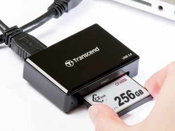 Быстрое устройство чтения карт CFast 2.0 1 порт USB 3.0 Transcend