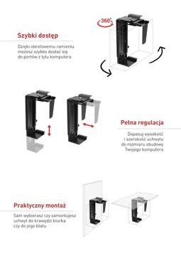 ДЕРЖАТЕЛЬ СТОЛНОГО КОМПЬЮТЕРА ПОДВЕСКА BYDGOSZCZ