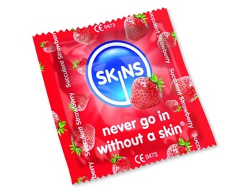 Клубничные презервативы SKINS STRAWBERRY NEW!