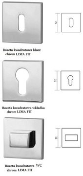 Хромированная дверная ручка Lima Fit VDS