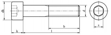 M10x1,25x70 Мелкий винт 12,9 ISO 21269 NG