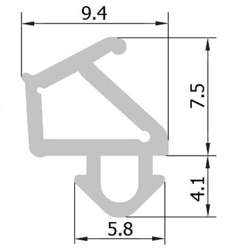 Уплотнитель оконный КВ-5А VEKA WEKA