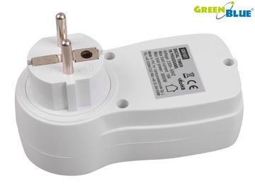 TIMER WYŁĄCZNIK WŁĄCZNIK PROGRAMATOR CZASOWY 3680W 16A LCD GreenBlue GB107