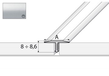 Profil fugowy A55 - 200cm/18mm SREBRO
