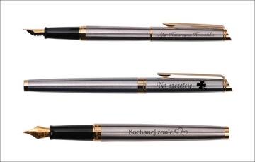 Ручка WATERMAN Hemisphere, черный футляр, столик, ГРАВИРОВКА